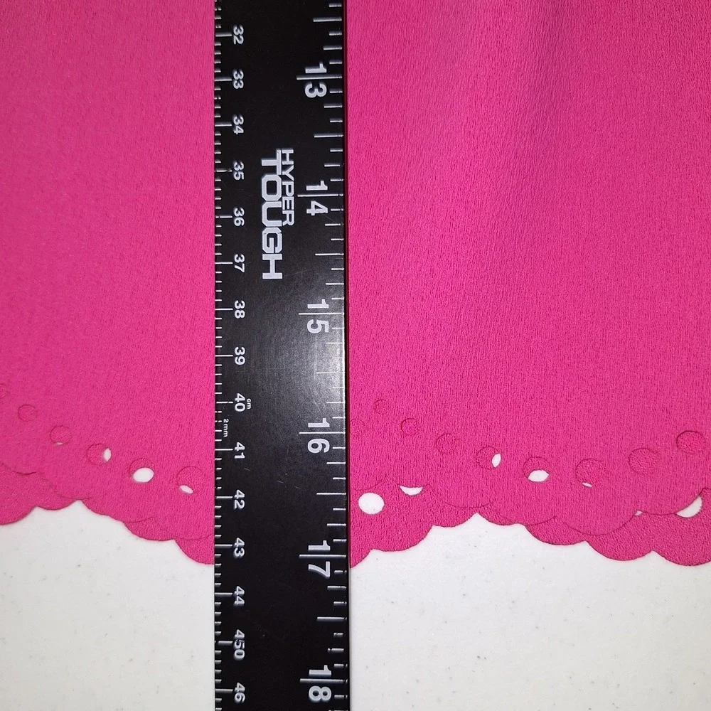 Preppy Coconut Girl Summer Barbiecore Scalloped Hem Everly M Hot Pink Mini Skirt